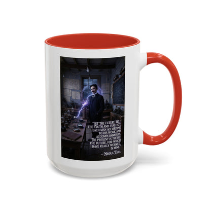 Motivational Nikola Tesla Accent Coffee Mug – Inspirational Science Quote