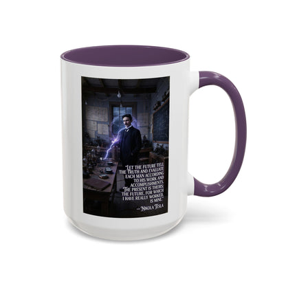 Motivational Nikola Tesla Accent Coffee Mug – Inspirational Science Quote