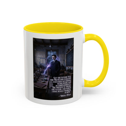 Motivational Nikola Tesla Accent Coffee Mug – Inspirational Science Quote